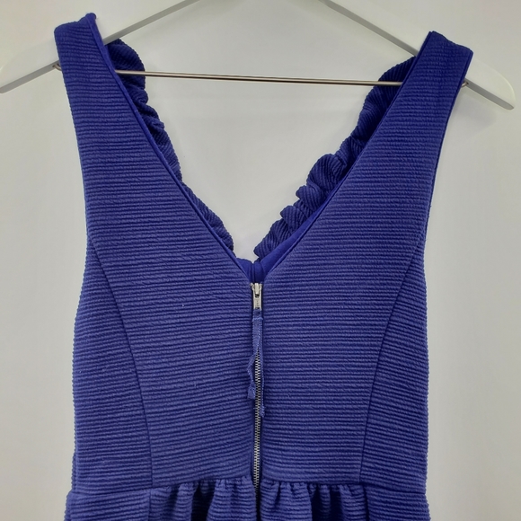 Anthropologie Maeve Ruffles Ottoman Dress Blue - Picture 7 of 9